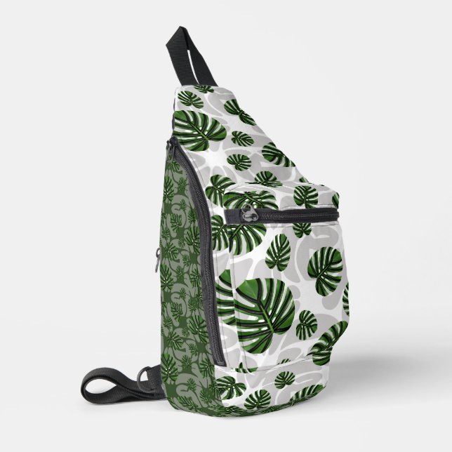 Bandolera Modern Boho Botanical Leaves Pattern (Esquina izquierda)
