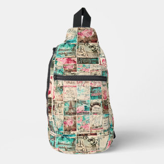 Bandolera Modern collage background Retro illustrations
