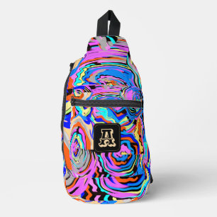 Bandolera Moderno Monograma Primer Elegante Patrón Elegante