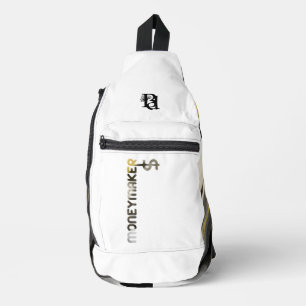 Bandolera MONEYMAKER White Sling Bag Trend Resumen Negro