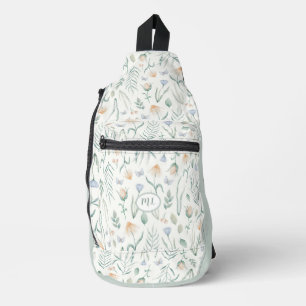 Bandolera Monograma de Herbarium Botánico Cottagecore Vintag