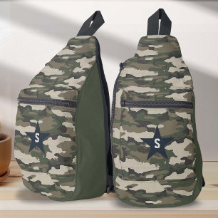 Bandolera Monograma Modelo de Camuflaje Militar Camo
