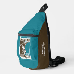 Bandolera Monopatín de nombre personalizado