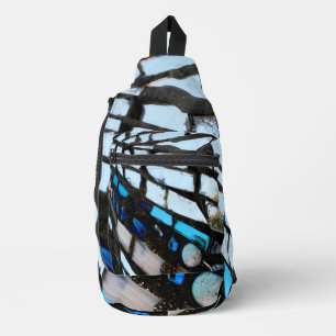 Bandolera Mosaico Espejo Azul