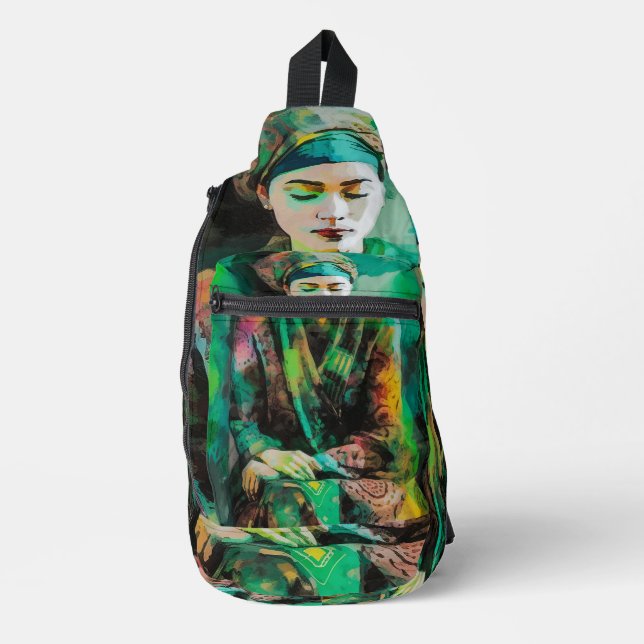 Bandolera Mujer en verde (Anverso)