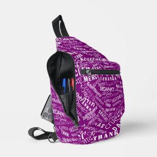 Bandolera Multilingual Gracias Personalizado de texto Tus Co