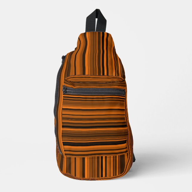Bandolera Naranja Brown Black Stripes (Anverso)