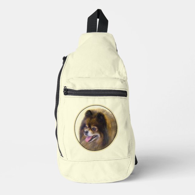 Bandolera Naranja Pomerania de pintura Sable Original Dog Ar (Anverso)