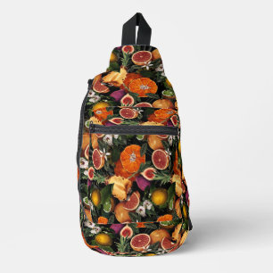 Bandolera Naranjas elegantes de cítricos amarillos  patrón d