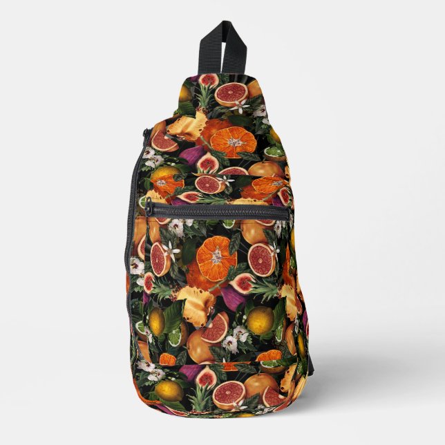 Bandolera Naranjas elegantes de cítricos amarillos  patrón d (Anverso)