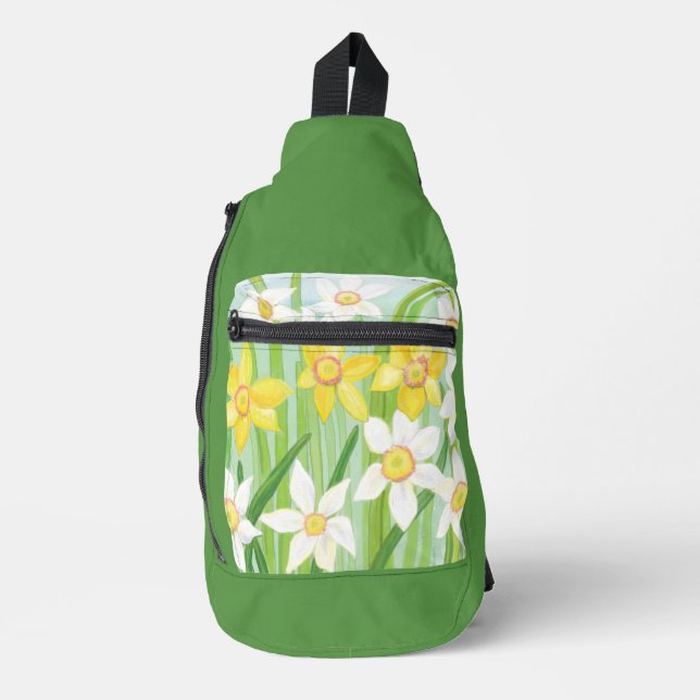 Bandolera Narcisos primaverales verdes (Anverso)