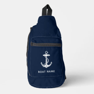 Bandolera Nautical Anchor Nombre barco Personalizado Cruise