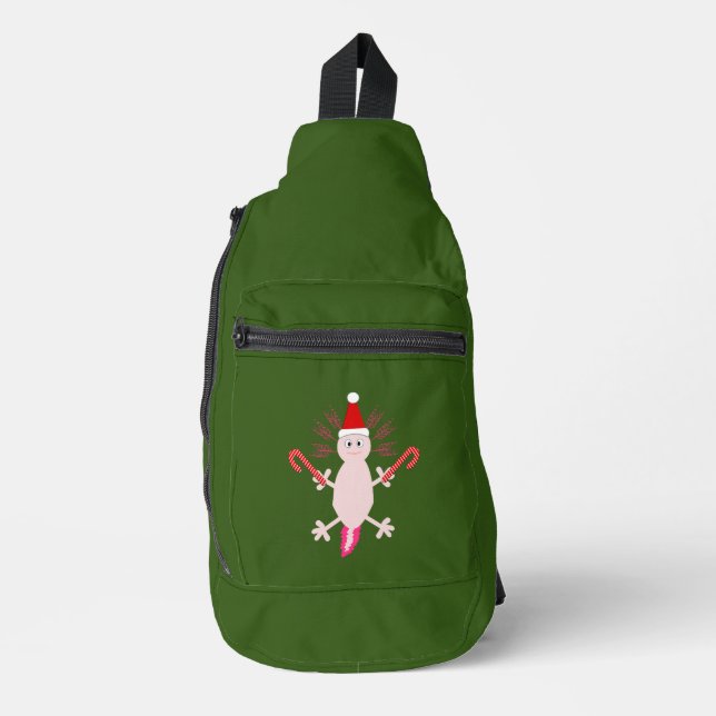 Bandolera Navidades de Cute Axolotl (Anverso)