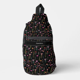 Bandolera Neon Wildflowers, monograma personalizado