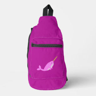 Bandolera Niña Rosa bonito Narwhal
