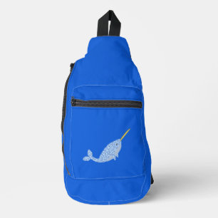 Bandolera Niño Azul lindo Narwhal