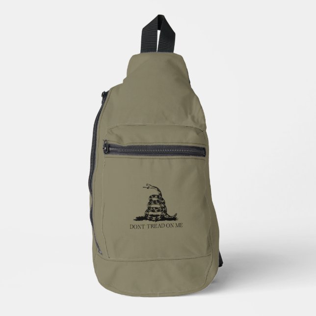 Bandolera No me engañes, Marrón Militar (Anverso)