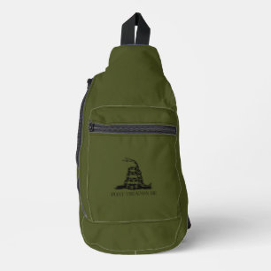 Bandolera No me enseñes verde militar