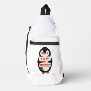 Bandolera No soy bajo, tengo tamaño de pingüino