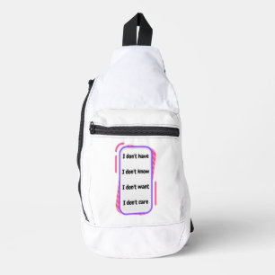 Bandolera no tengo, sabes, quiero, cuidado