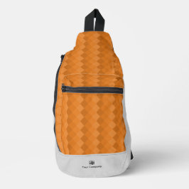 Bandolera Nombre del logotipo - Naranja del patrón de mosaic