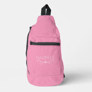 Bandolera Nombre personalizado color rosa claro lindo "Balle