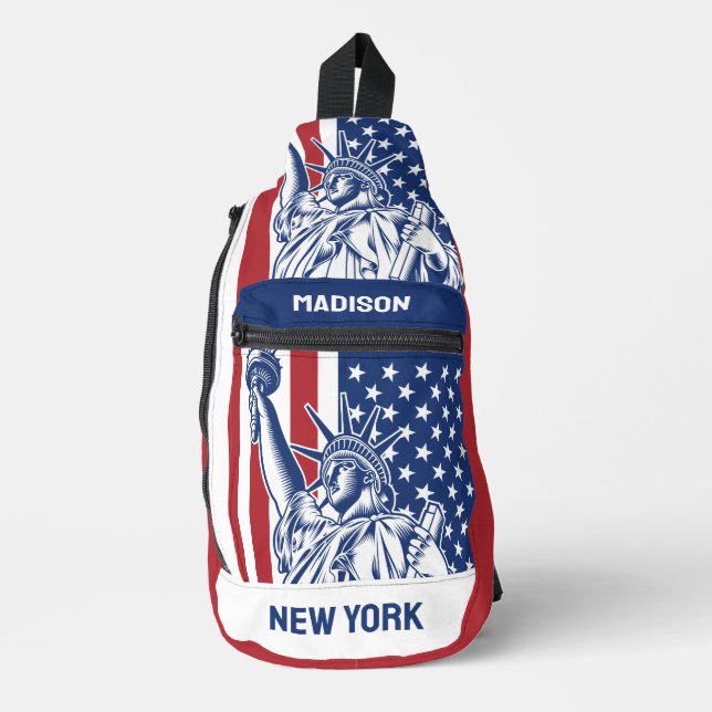 Bandolera nombre personalizado de Liberty de Estados Unidos (Anverso)