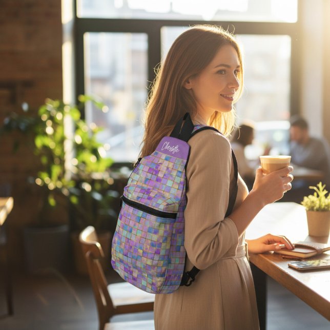 Bandolera Nombre personalizado de los mosaicos modernos y co (Subido por el creador)