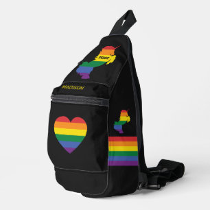Bandolera Nombre personalizado Gay Unicorn