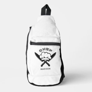 Bandolera Nombre personalizado Logotipo del chef