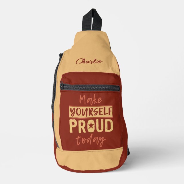 Bandolera Nombre personalizado "Make Yourself Proud" (Anverso)