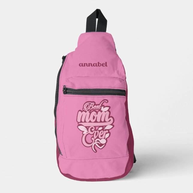 Bandolera Nombre personalizado "Mejor Mamá De La Historia" (Anverso)