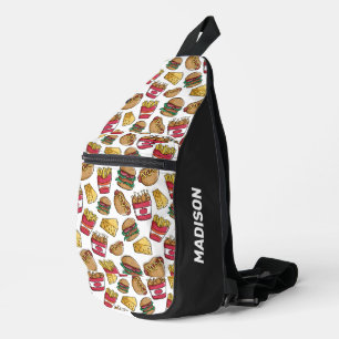Bandolera Nombre personalizado Modelo de comida rápida