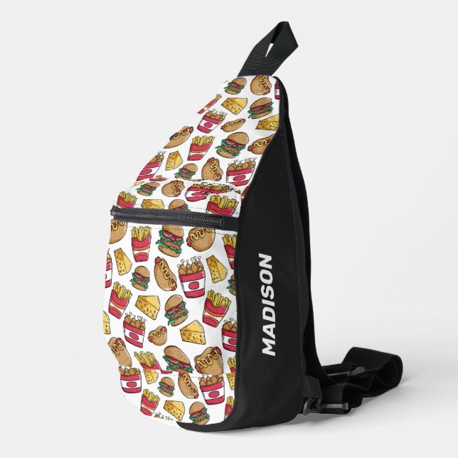 Bandolera Nombre personalizado Modelo de comida rápida (Esquina derecha)