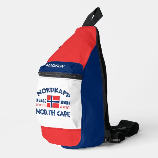 Bandolera Nombre personalizado Nordkapp Noruega (Esquina derecha)