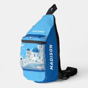 Bandolera Nombre personalizado Santorini Grecia