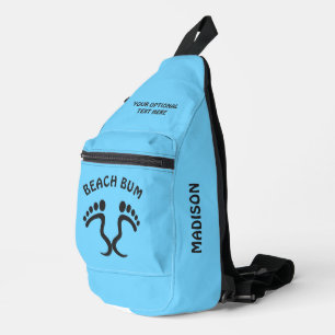 Bandolera Nombre personalizado, texto y color Beach Bum