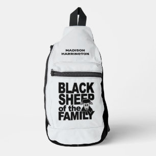 Bandolera Nombre personalizado y color "Oveja negra"