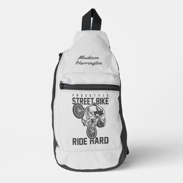 Bandolera Nombre personalizado y color Street Bike (Anverso)