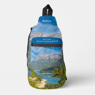 Bandolera Nombre personalizado y Montenegro de texto