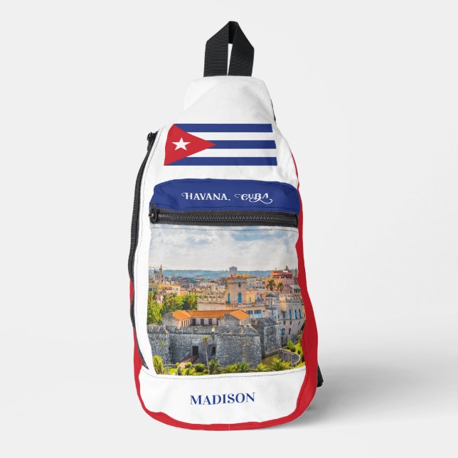 Bandolera Nombre personalizado (y opcionalmente foto) La Hab (Anverso)