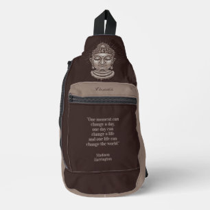 Bandolera Nombre personalizado y texto Cotización de Buda