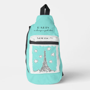 Bandolera Nombre y texto personalizados del Ilustracion de l