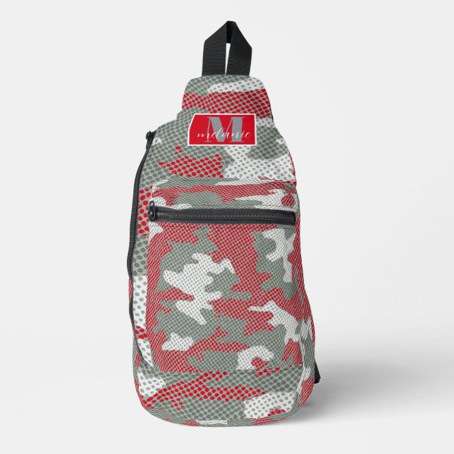 Bandolera Ohio State Scarlet & Gray Camo Printed  (Anverso)