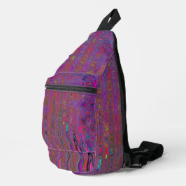 Bandolera Ondas Atómicas Retro Magenta Groovy Psicodélicas