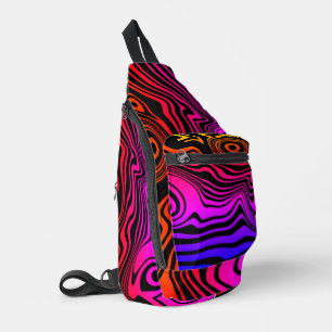 Bandolera Ondas de Neon coloridas