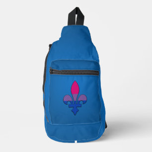 Bandolera orgullo bisexual fleur-de-lis  