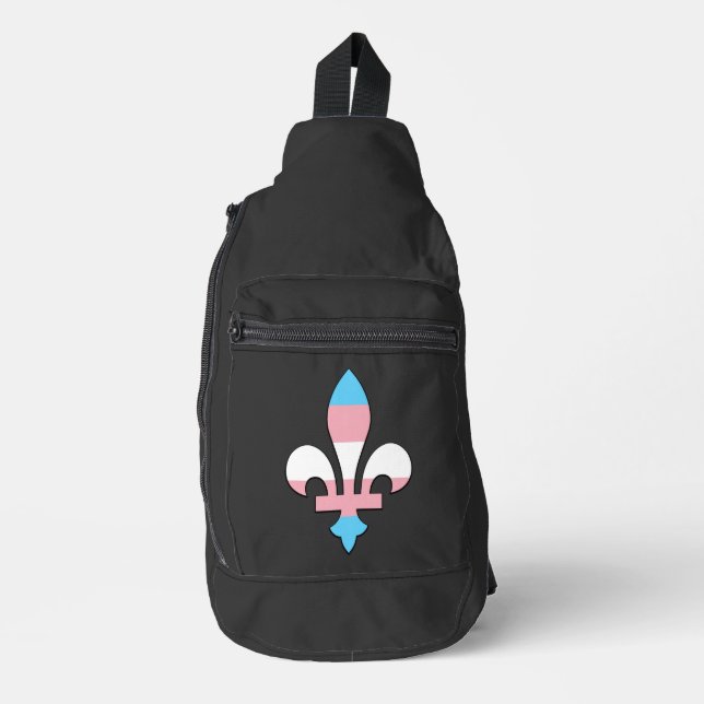 Bandolera Orgullo transgénero fleur-de-lis (Anverso)