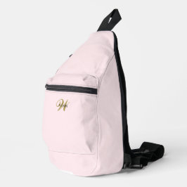 Bandolera Oro Personalizado Inicial l Rosa Limpio Femenino B