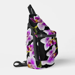 Bandolera Orquídea blanca y púrpura